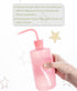 Melphoe 3Pcs 500ml Tattoo Wash Bottle Squeeze, Plastic Squeeze Medical Lab Washing Bottle, Pink