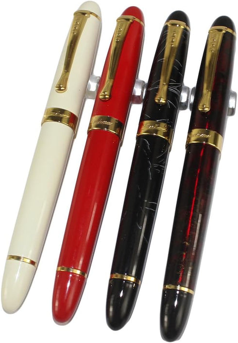 Gullor 4 PCS Fountain Pen Set in 4 Bright Colors with Pen Pouch
