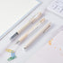 BAYTORY 5 Pcs Gel Pens and 1 Pc Highlighter, Quick Dry Ink Fine Point Black 0.5mm for Journaling Notetaking