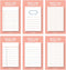 Monolike Basic Line Orange Sticky-it, 6p Set Self-Adhesive Memo Pad, 50 Sheets