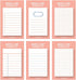 Monolike Basic Line Orange Sticky-it, 6p Set Self-Adhesive Memo Pad, 50 Sheets