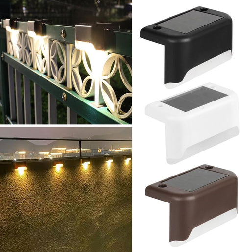 Generic -4Pcs) Outdoor Solar Deck Lights Waterproof LED Solar Lights for Outdoor Step Fence Railing, Deck Lights Solar