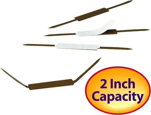 Smead Self-Adhesive Fastener, 2" Capacity, Brown, 100 per Box (68220) by SMEAD