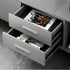 VENEST 2 Pack 416mm) Embossed Furniture Handles Gray Cupboard Handles Solid Bedside Table Handles Aluminum Alloy Drawer