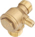 Air Compressor Check Valve, Male Thread 90 Degree Air Compressor Check Valve 3 Port Brass Spare Parts Tube Connector Pipe Joint Tool Replacement for Central Pneumatic Air Compressor Accessory