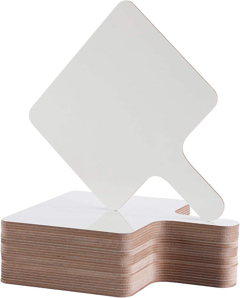 Dry Erase Answer Paddle, Double Sided White Board Paddles, 25 Pack, 7.83 x 6.46 Inches