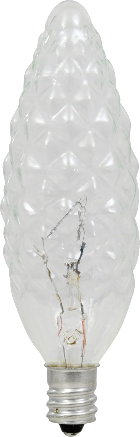 13748 25B10C/CRYSTAL/DL/BL 120V 4-Pack B10 Bulb Sylvania Decor Torpedo Light