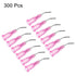 300pcs 18 Gauge Blunt Tip Dispensing Needles, 0.5" Angled Dispenser Needle for Oil or Glue Applicator, Pink