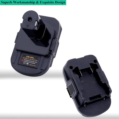 Lasica Adapter Compatible with DeWalt 20V Battery & Milwaukee M18 Battery for Ryobi 18-Volt ONE+ Cordless Tools