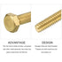 Hex Head Screw Bolt (1/4-20x1-1/4") 5Pcs - Brass Fully Threaded Solid Hex Bolts Machine Screws for Machinery Repair