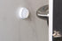 EVI Door Stop - White Stainless Steel Door Stop with Adhesive and Screw Fastening, Protective Rubber