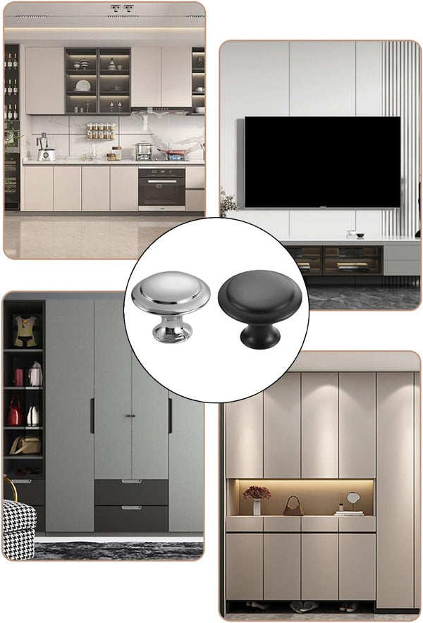 Ywmsfl 10Pcs Drawer Pulls Stainless Steel Dressers Knob Cupboard Handle Modern Furniture Handle Round Bedside Cabinet
