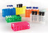 Heathrow Scientific HS29022G Interlocking Tube Rack - 4 Way, Polypropylene, Assorted Colors, Pack of 5