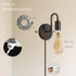 E26 1-Light Plug in Wall Sconce with On Off Switch Industrial Wall Mount Light Fixture Vintage Wall Sconces with Plug