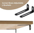 6 Pack 90 Dnyta Shelf Bracket L-Shape Corner Brace Adjustable L Brackets Adjustable Corner Bracket for Shelves Degree
