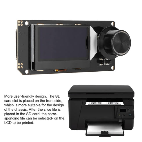 lvifloae Mini12864 3D 3 MKS LCD Display for Printers RGB Screen with Front SD Slot and Encoder, Compact DIY Control