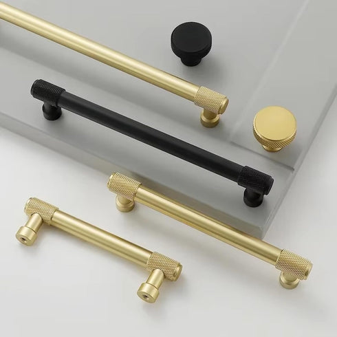 Aoleegatt Simple and Luxurious Solid Aluminum Alloy Door Handles Cabinets Wardrobes Pulls Bedside TV Drawers Aluminum