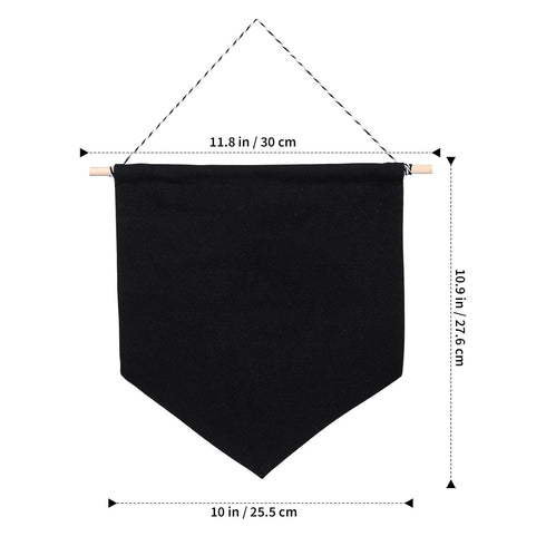 Pin Wall Display Banner, Enamel Lapel Badge Flag Canvas, Black Wall Banner Size