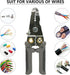 Manual Wire Stripper - 8 Inch Cutout (8 AWG - 22 AWG) Multifunctional Wire Crimping Plier and Cutter Tool