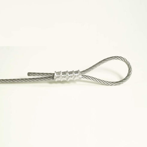 Wire Rope Sleeve, Aluminum Alloy, for Wire Rope Dia. 1/2", PK 10