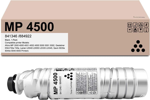 MP 4500 Toner Cartridge Replacement for 41346 (Black, 1-Pack) for Aficio MP 3500 4000 4500 Printer