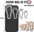 Spring Snap Hooks, 304 Stainless Steel Heavy Duty Clip for Rope Connector, Small Snap Clamp for Outdoor Travel