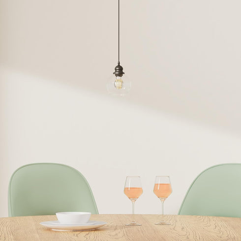 71 Inch Fixture(E26 Bulb) Pendant Lights Kitchen Island, Black Pendant Light with Glass Lampshade, Adjustable Hanging