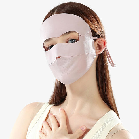 BUBEFSKD Sunscreen Ice Silk UV Protections Face Cover Sunscreen Outdoor Cover With Forehead Covering
