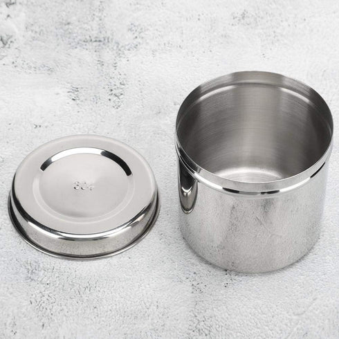 304 10cm Medical Ointment Jar, Stainless Steel Jar with Lid for Cotton Balls Gauze and Dressings, Diameter Cotton