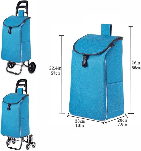 SJIOUEOT 13inx7.9inx26in Replacement Bag for Grocery Cart Shopping Cart Bags, Oxford Cloth Waterproof Trolley Bags