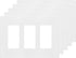 ENERLITES Screwless Decorator Wall Plate, Child Safe Cover, 3-Gang Size, Unbreakable Polycarbonate (White)