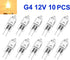 10x G4 12V 5W Light Bulb Replacement, JC 2 Pin Base Halogen for Kitchen Table Landscape Desk Lighting