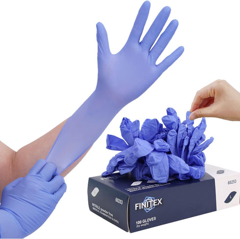 FINITEX Nitrile Disposable Gloves, Medical Exam Gloves - 100/1000 PCS Latex-free Examination Purple Chemo Gloves