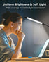 JHD LED Desk Lamp with Clamp, Adjustable 3 Modes, 10 Brightness Levels, USB Eye Caring Gooseneck Light, Black