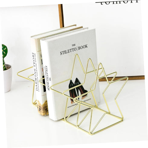 Nordic Style Vintage Iron Bookends - Star Design Desk Organizer
