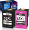 Remanufactured Ink Cartridge Replacement for HP 63 63XL for Envy 4520 4512 4513 4516 OfficeJet 3830 (1 Black 1