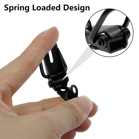 Zorfeter Stainless Steel Spring Loaded Toggle Lock Clasp, Black, Pack of 2 with Mounting Screws