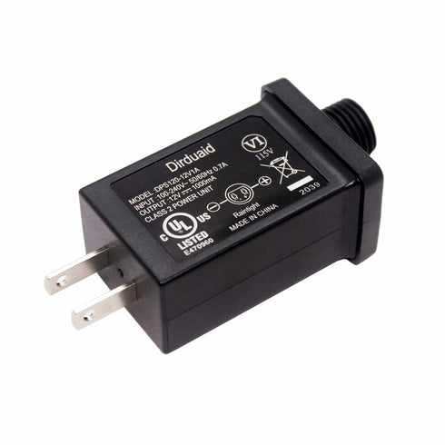 12V 1A LED Power Supply, 12W Class 2 Power Adapter, Low Voltage Transformer Replacement for Christmas Light, String