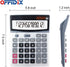 OFFIDIX Large Key Calculators Office Desktop Calculator, Dual Power Electronic Calculator Portable 12 Digit Large LCD Display Calculator Desk Calculator for Handheld for Daily and Basic Office