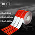 WAENLIR 2 inch x 30 Feet Reflective Safety Tape, DOT-C2 Waterproof Red and White Adhesive for Trailer, Cars