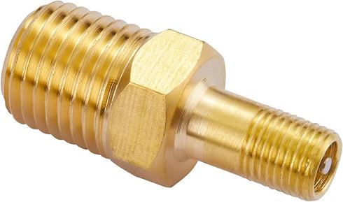 12 PCS Anti-Corrosion Brass Schrader Valve Standard Valve Core with 1/4''NPT Male and 1/8" NPT Male Threads