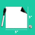 Flipside Products 5" x 5" Dry Erase Notes with Black Marker and Eraser Cap, Reusable Sticky Notes, 12 Pack