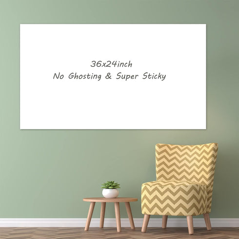 Nortix White Board Wallpaper, 36" x 24" Super Sticky Whiteboard Contact Paper for Wall, Table, Doors