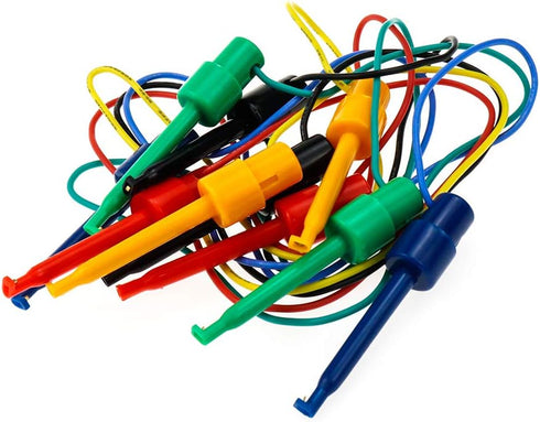 Testing Hook Clip Probe Test Leads, Electronics Silicone Test Leads, 50cm/19.7Inch Length, 5pcs