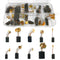 20Pcs Electric Motor Carbon Brushes, 10 Different Sizes, Replacement Parts for Carbon Brush Motors
