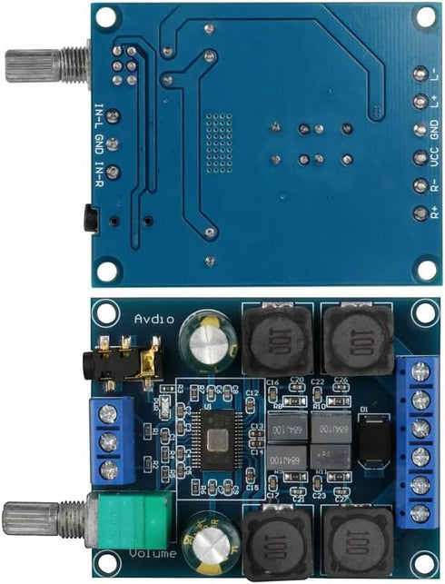 2Pcs Board,TPA3116D2 2x50W 5V 12V 24V Digital Amplifier Dual Channel Audio Stereo AMP High Power Digital Subwoofer