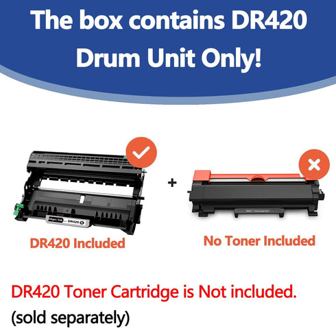OKGO DR420 Drum Unit (NOT Toner) Compatible for Brother DR420, for HL-2270DW HL-2280DW Printers (Black)