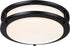 7.5 Inch 7.5 2700K/3000K/3500K/4000K/5000K 12W Round Black Ceiling Light Fixture for Living Room - Black LED Flush