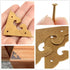 4Pcs 1.77" Album dophee Brass Flat Corners Bracket, Retro Table Corner Cover Protectors for Box Cabinet Desk Book Frame