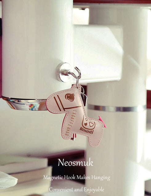 Neosmuk Heavy Duty Magnetic Hooks, Strong Neodymium Hooks for Fridge, Toolbox, Cruise, Grill (Silver, 6 Pack)